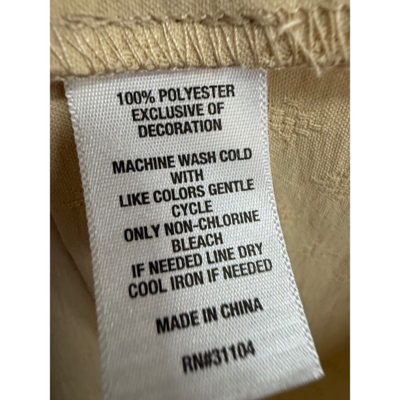 Beige Boho VNeck Tassel Blouse Size Large Concert Light Weight Minimalist - Picture 6 of 6